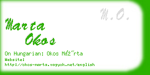 marta okos business card